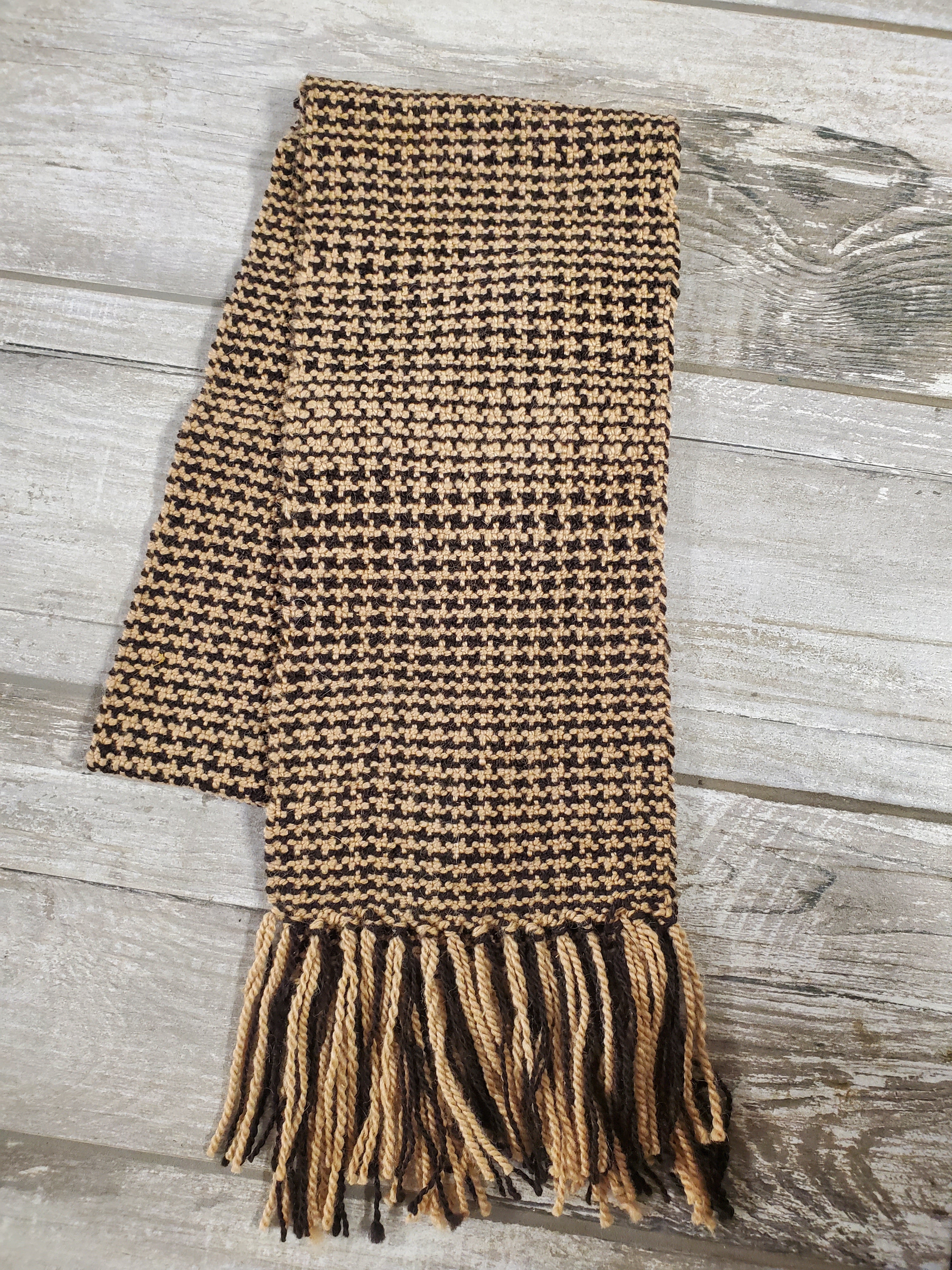 小物 BOTT HOUNDSTOOTH HOODED SCARF 24AW Loom Woven Houndstooth Scarf (Loom-Weave) – Lion Brand Yarn